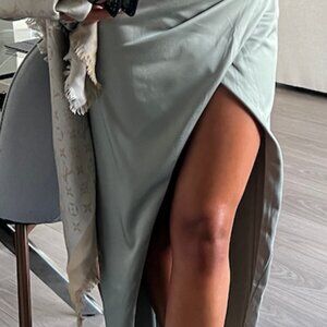 Green Silk Dress | XS